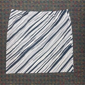Ann Taylor Madison Navy Striped Skirt Size 6